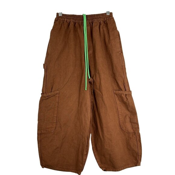 Meals Clothing Unisex SIZE XS CHEF PANTS Chocolate Vibrant Ultra Wide Leg Cotton - Picture 1 of 16